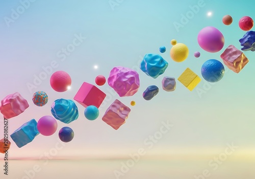 Colorful Assorted Sweets and Candies in Motion.