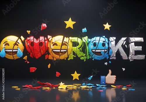 Colorful Balloons and Stars Celebrating Happiness and Joy.
