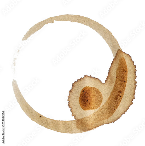 Transparent png of Brown coffee cup stain ring splash 
