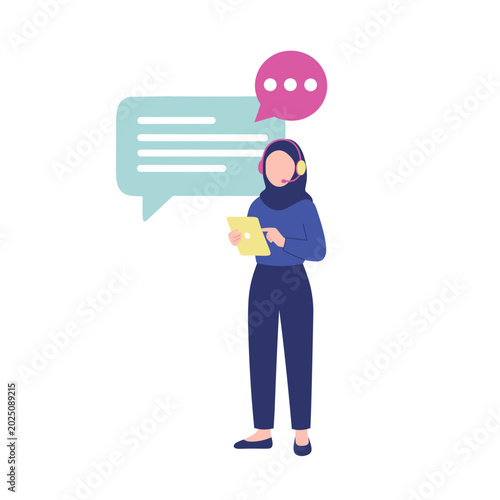 Woman Business With Earphone