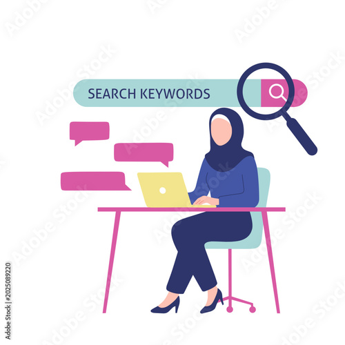 Woman With Buble Text Business