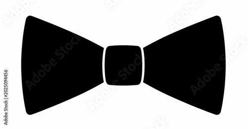 Classic black bow tie silhouette for formal wear bowtie
