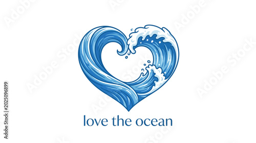 Foto Heart shaped ocean wave