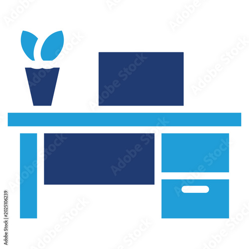 Foto Work Desk solid color icon