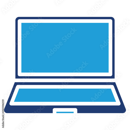 Schilderij op canvas Laptop Desk solid color icon