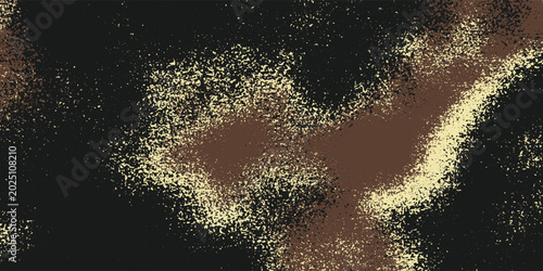 Valokuva Abstract camouflage pattern with brown and black tones.