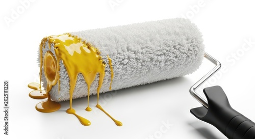 A Paint Roller With A White Textured Cover Partial 298 Gigapixel Standard V2 4x