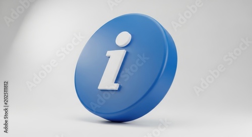 A Professional 3d Render Of A Blue Information Ico 270 Gigapixel Standard V2 4x