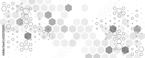 Abstract design element with geometric background of hexagons shape pattern