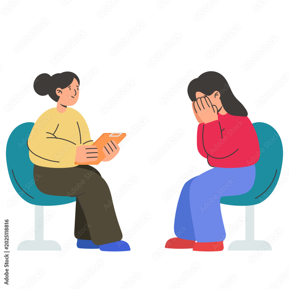 Fototapeta premium Mental Wellness Consultation Illustration