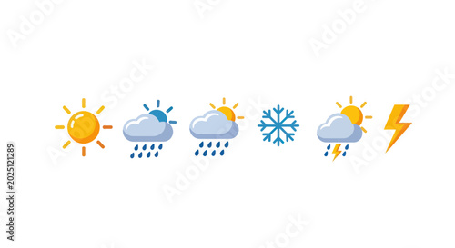 Photos Weather icons sun clouds and precipitation