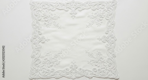 A Square White Vintage Handkerchief Featuring Shee 231 Gigapixel Standard V2 4x
