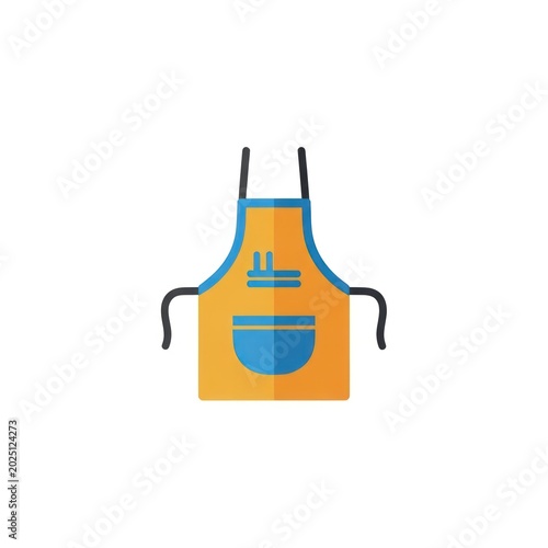 Apron with kitchen utensils design.