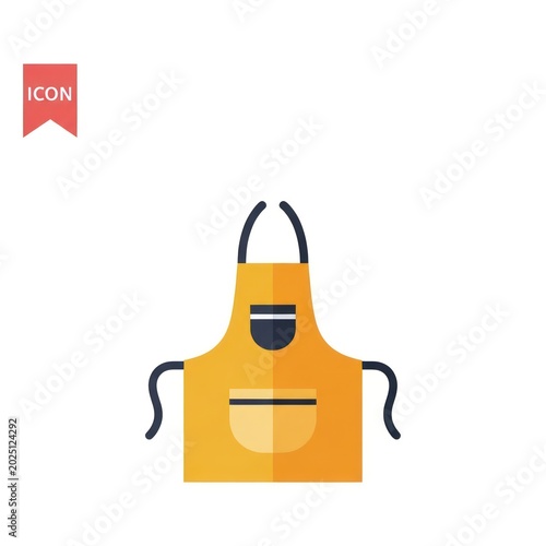 Apron icon for cooking or kitchen.