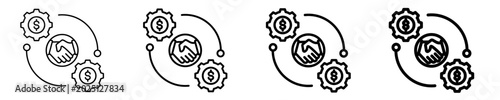 Fotografía Global Finance   Icon Set Different Style Collection