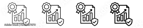 Business Report   Icon Set Different Style Collection