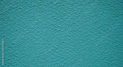 Turquoise roughcast texture wall close up exterior render