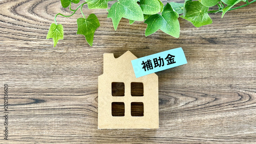 家小物に補助金文字入り付箋