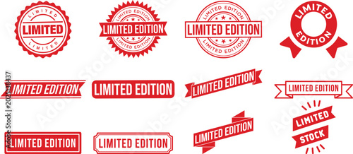 Foto Limited Edition Icon set Collection Group Featuring Premium Badge Label Sticker Emblem Symbol Luxury Marketing Commerce Branding Exclusive Vintage Modern Vector Design