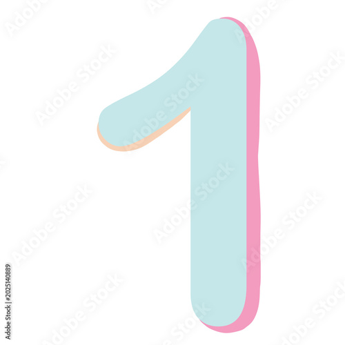 Pastel Ribbon Number 1