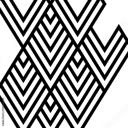 Geometric Art Deco Abstract Chevron Pattern Background
