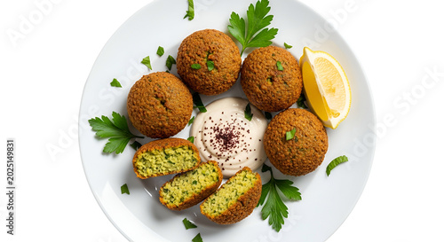 Isolated Golden Falafel Bal...