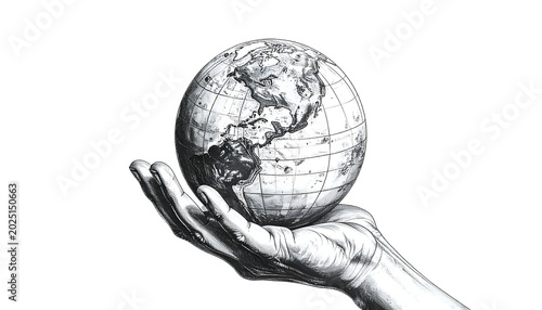 Isolated Hand Holding Plane...