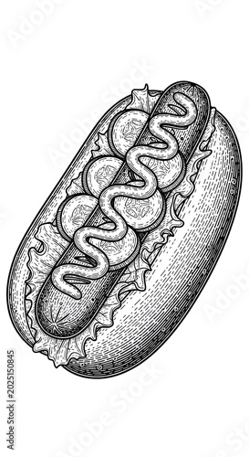 Isolated Hot Dog With Musta...