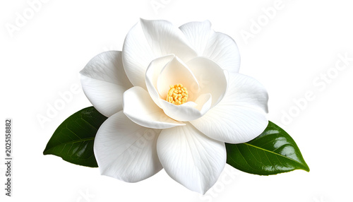 Isolated White Magnolia Flo...