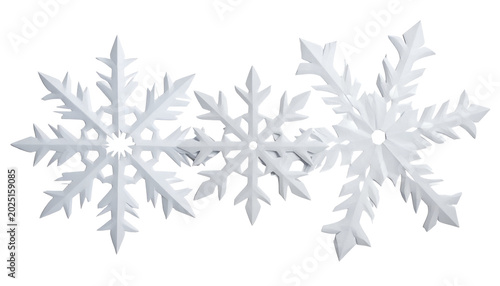 Isolated White Snowflakes C...