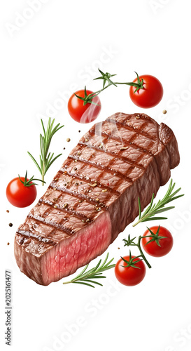 Juicy Grilled Steak With To...