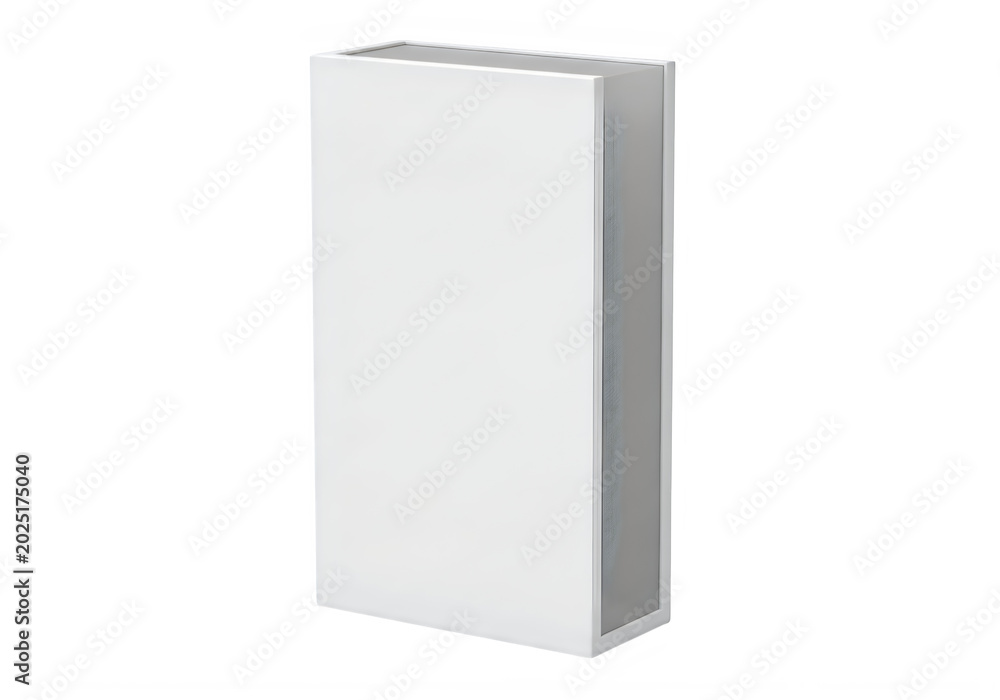 Naklejka premium Minimalist white standing book or notebook display