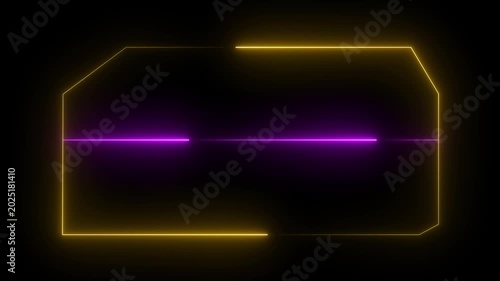 HUD, UI, GUI futuristic user interface screen animation. Sci-fi concept design. High tech screen for video game