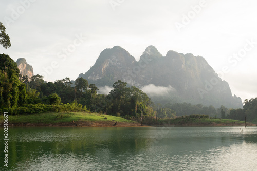 Landscape view of Khao Sok National Park, Surat Thani Province, Thailand