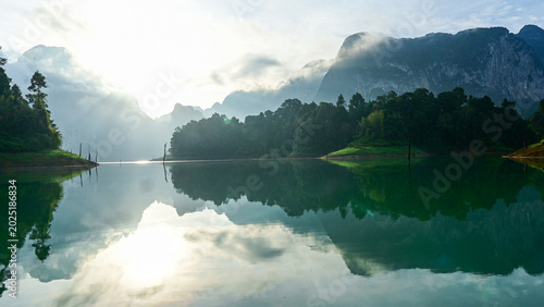 Landscape view of Khao Sok National Park, Surat Thani Province, Thailand