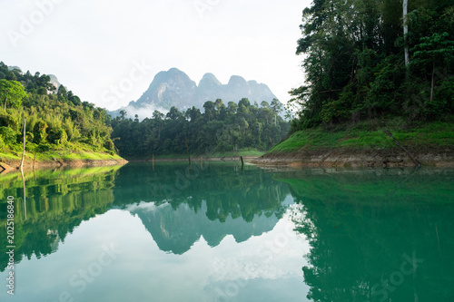 Landscape view of Khao Sok National Park, Surat Thani Province, Thailand