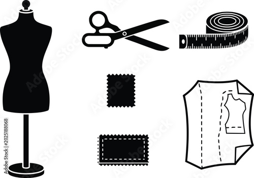 Φωτογραφία Fashion design tools and dressmaking equipment