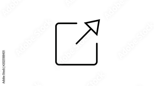 Share icon modern graphic with square and arrow in clean digital design
