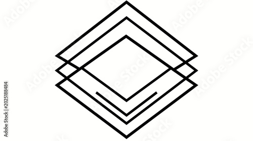 Geometric diamond shapes symbolizing abstract concepts and design elements