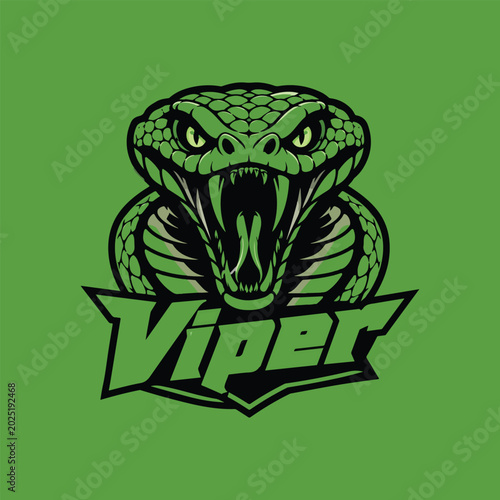 viper snake esports mascot logo aggressive style
