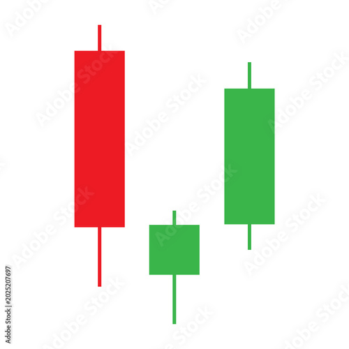 Trading candlestick pattern. For stock, crypto, forex investment trading analysis. Vector illustration.