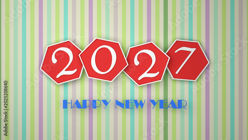 New Year 2027 Creative Design Concept - 3D Rendered Image