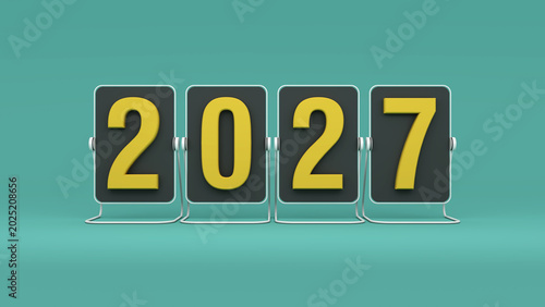 New Year 2027 Creative Design Concept - 3D Rendered Image
