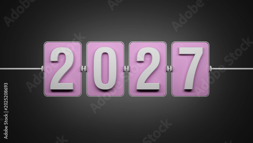 New Year 2027 Creative Design Concept - 3D Rendered Image