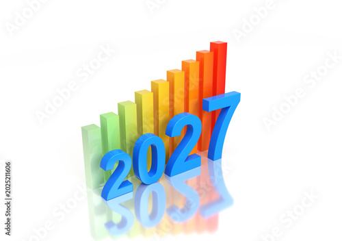 New Year 2027 Creative Design Concept - 3D Rendered Image