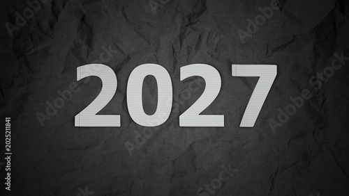 New Year 2027 Creative Design Concept - 3D Rendered Image