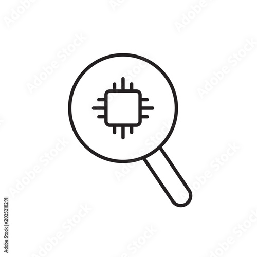 Photography A vector icon representing harm detection in AI content systems, created in line