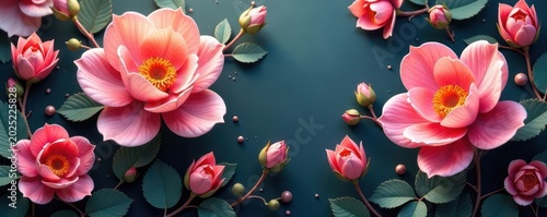 Intricate swirling blooms, muted tones, organic shapes , muted, leaves