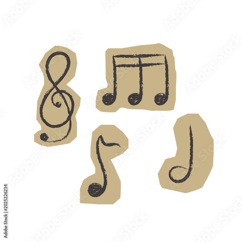 Bild auf Leinwand Scrapbook Musical Notes