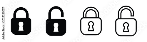 Foto Padlock icon design element suitable for websites, print design or app